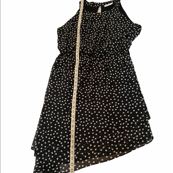 RICKIS Black&White Polka Dot Asymmetrical Dress 16 - Picture 6 of 10